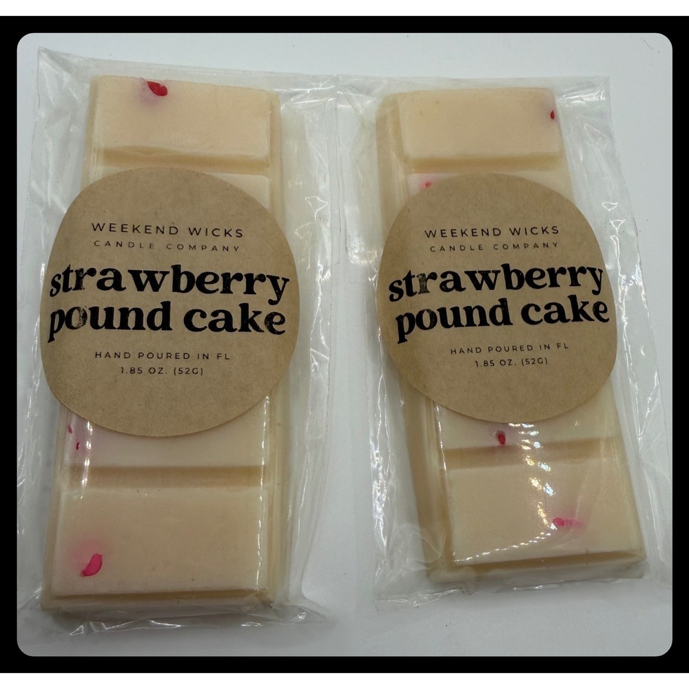 Weekend Wicks Wax Melts Home 1.85oz Pink Cream Strawberry Pound Cake Scented